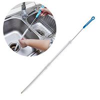 FOONEE Clog Remover, Flexible Sink Shower Drain Cleaning Brush Clog Remove Tool Bath Plug Long Hair Cleaner for Bathroom Kitchen Toilet(Blue,27.560.890.59inch,Steel Wire Nylon Brush)