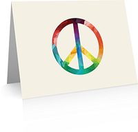 Peace Sign Note Cards (24 Cards and Envelopes) Peace Sign Thank You Cards