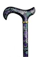 Unisex Derby Cane Purple Pansie�Floral Print�High Gloss  -Affordable Gift! Item #DHAR-9166900