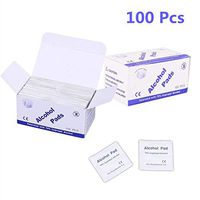 Adv-one 100Pcs Alcohol Pads, Disposable Alcohol Prep Pads Wet Wipes Disinfection Wipe Pad for Skin Cleaning Care Jewelry Mobile Phone Computer Clean, Home Travel Outdoor
