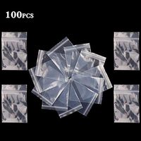 DIYASY 100 Pcs Plastic Reclosable Zip Poly Bags,Self Sealng Bags for Jewelry,Beads,Toy Piece,Snack