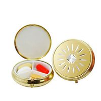 Round Fashion Pill Box (Gold Star)