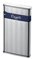 Visol Caseti Flaco Ultra-Thin Silver Vertical Line Single Torch Flame Cigar Lighter