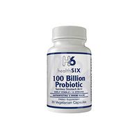 Health SiX Multi Probiotic 100 Billion 30 VegCapsules (12 probiotic strains from Danisco, The World Leader in Probiotics)