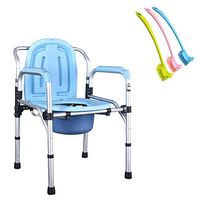 LYF STOOLS Toilet Chair Folding Commode Chair and Toilet Surround Height Adjustable Padded Backrest for Elderly Seniors, Disabled, Handicapped, Grandparents