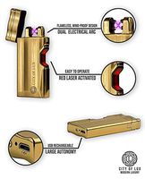 Dual Arc Classic Lighter USB Rechargeable Flameless and Windproof Electric Lighter