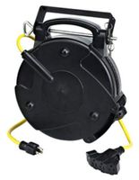 Pro 65 Foot 12/3 Quad Tap Industrial Retractable Heavy Duty Extension Cord Reel 8665TFQ
