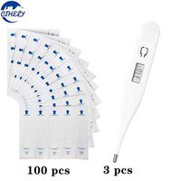 Digital Body Thermometer CIHELY Oral/Armpit Thermometer LCD Display Fast Reading Thermometer with 100 Pack Disposable Probe Covers for Adults, Children, Baby（3 Pack + 100 Covers）