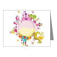 Note Card Princess Prince Dragon Kingdom