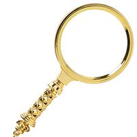 Jing Boutiques/Handheld 10 Times Magnifying Glass Hd Optical Glass Lens Metal Material Gold for The Elderly Reading, Jewelry Identification, Electronic Maintenance, Low Vision, Etc.