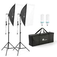 20"X28" Softbox Photography Lighting Kit, 700W Continuous Lighting System Photo Studio Equipment Photo Model Portraits Shooting Box 2pcs E27 Video Lighting Bulb