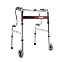 LJHHH Folding Rollator Walker,Ultra Lightweight Folding Rollator Wheeled Walking Frame,Easy to Manoeuvre and Height Adjustable Limited Mobility Aid,Withwheels