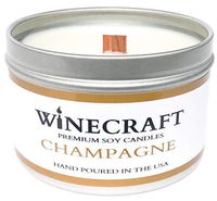 WOODEN WICK Aromatherapy Candle - Wine Scented Soy Wax (Champagne)