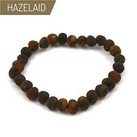 Hazelaid (TM) 7" Baltic Amber Asteroid Bracelet (on Elastic)