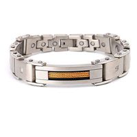 CAMORNY Magnet Bracelet Bracelet Men and Women Stainless Steel Magnet Diamond Bracelet to Eliminate Fatigue Health Relief Arthritis Pain Carpal Adjustable Size