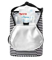 Skip Hop Insulated Breastmilk Cooler And Baby Bottle Bag, Black/White Stripe