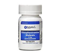 Reliable 1 Chlorpheniramine Maleate 4mg 100 Tablets (1 Bottle)