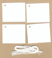 New! 100 (2-1/2"x3") Blank White Tags & Strings for Gifts, Crafts, Wedding, Party Favors