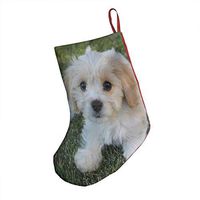 Christmas Decorations Stockings 18" Cavachon Puppy Designer Big Xmas Socks for Home Decor