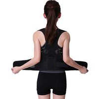 Kang Shengyuan Fully Adjustable Back Brace Posture Corrector Spine Lumbar Support Belt for Lower and Upper Back Pain Size XL Black