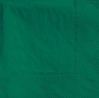 Hoffmaster 180337 Beverage Napkin, Regal Embossed, 2-Ply, 1/4 Fold, 9-1/2" Length x 9-1/2" Width, Hunter Green (4 Packs of 250)