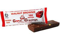 Good Cravings Whole Food Vegan Protein Bar, Walnut Brownie, 16g Plant Based Protein, Raw, No Added Sugar, Dairy Free, Gluten Free, Soy Free, High Fiber, No Preservatives, 12-Pack, 2.2oz bar