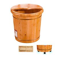 Footbath,Wooden Barrel,40CM High Cedar Pedicure Barrel,Solid Wood Foot Basin,Foot Spa Wooden Tub,Foot Soak Tub,Thicken Wooden Tub,Wooden Foot Bath (Color : A)