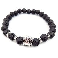 Pizazz Studios Lava Stone Aromatherapy Diffuser Bracelet - Paw Print