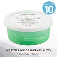 Sammons Preston Master Pack, Therapy Putty For Physical Therapy Exercises, Hand Grip and Strength Training, For Stress and Pain Relief, Occupational Therapy, Set of 10, 4 Ounces, Green, Medium