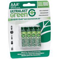 Aaa Ul Green Pre-Charged Rechargeable Nimh Batteries - 750Mah-2Pack