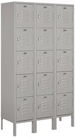 Salsbury Industries 65352GY-U Five Tier Box Style 36-Inch Wide 5-Feet High 12-Inch Deep Unassembled Standard Metal Locker, Gray
