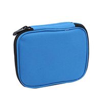 TraveT Crochet Hook Case Organizer Bag with Zipper Pockets Crochet Needles Knitting Accessories Bag,blue