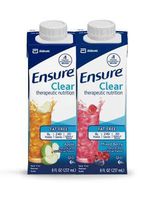Ensure Clear! 8oz, New Reclosable Container (Variety Pack 12 x Apple & 12 x Mixed Berry)