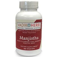 Pure Wild harvested Manjistha (Rubia cordifolia, Indian Madder) - 100 vegicaps - Made in USA - Safety Tested - No GMO, Vegan