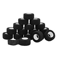 Chosky Self Adherent Cohesive Wrap Bandages Self Adhesive Tape Elastic Athletic Sports Tape for Sports Sprain Swelling and Soreness on Wrist and Ankle 18 Rolls 1 in X 5 Yards (Black)