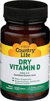 Country Life Dry Vitamin D, 1000 IU - 100 Tablets