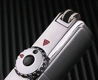 KATZONE - Retro Flint Ignite Triple Torch Windproof Lighter with Cigar Punch Attachment (Silver)