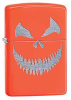 Zippo Lighter: Halloween Jack O'Lantern - Neon Orange 80475