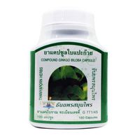 100 Capsules x 320 mg Ginkgo Biloba Increase Memory Herbs Supplement Thanyaporn Brand
