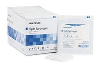 McKesson - I.V. / Drain Split Dressing McKesson Poly / Rayon Blend 2 X 2 Inch Square Sterile - 1400/Case - McK