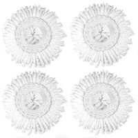Ximoon 4 Pack Microfiber Spin Mop Heads Refills Replacements for Hurricane Mop, Round Shape Universal Size Rotating 360 Degree Spin Magic Mop Head