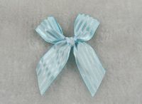 30/pcs Ribbon Bows Flower The Stripes Appliques Sewing Craft Lots Upick (Blue)