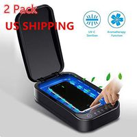 (2 Pack) Smartphone Sanitizer UV Phone Cleaner UV Light Sterilizer with Aromatherapy Function Disinfector