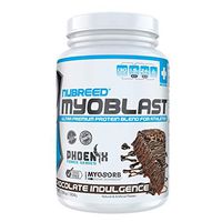Nubreed Myoblast | Chocolate Indulgence | Ultra Premium 4 Protein Blend | Low Carb | Low Calorie | Non-GMO | Gluten Free | NO Added Sugar | Great for Weight Loss & Bodybuilding | 26sv