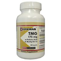 Kirkman TMG 175 mg with Folinic Acid & B-12 - Hypoallergenic | 200 Vegetarian Capsules