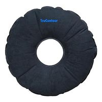 Inflatable Donut Cushion - Self Inflating Pillow for Hemorrhoids, Tailbone and Coccyx - No Pump Needed (Black)