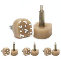 uxcell 8 Pcs Tan Plastic Shoes High Heel Tips 11mm X 10mm for Ladies