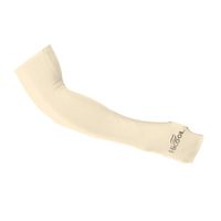 Kseey Anti-UV Ice silk Arm Sleeve with Hand Cover with Thumb Holes Cover Cycling Sun Protective Sleeves-1 Pair beige