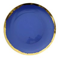Trendables Premium 10.25 inch. Disposable Plastic Plates, Food Grade Plastic Dinner Plates - Glam Design - 40 Pack