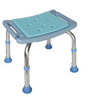 ZHAOYONGLI Bathing Aid for Bathroom Stool Lightweight Aluminium Shower Stool/Bath Seat Bench - Adjustable Height (Color : Blue with EVA mat, Size : 433934-44cm)
